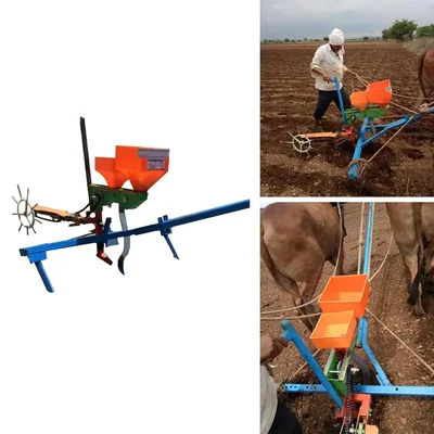 Made in India Manual Seed Drill Machine with 10 Feet (304.8 cm) Handle